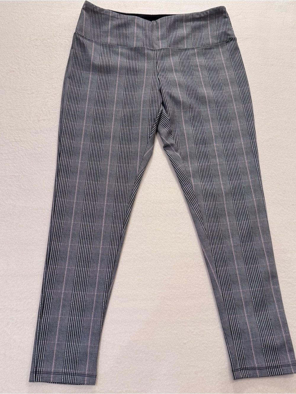 Plaid Gray Stretch Leggings - Women's Checked Leggings